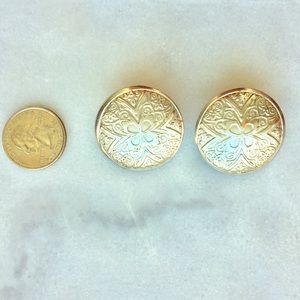 ⚪️Vintage Etched Silver Circle Earrings⚪️